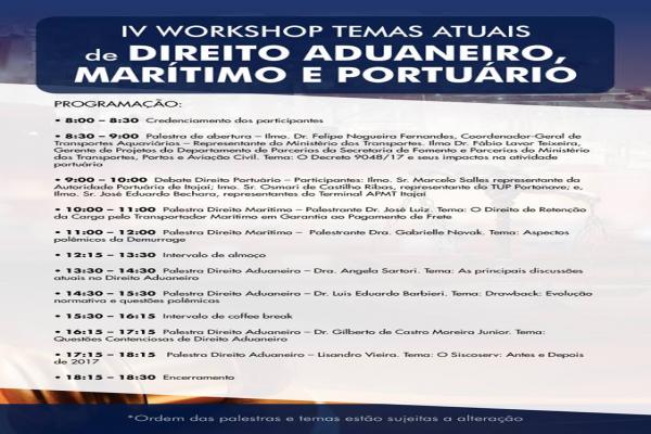 Representantes do Ministério dos Transportes estarão em Itajaí nesta semana.
