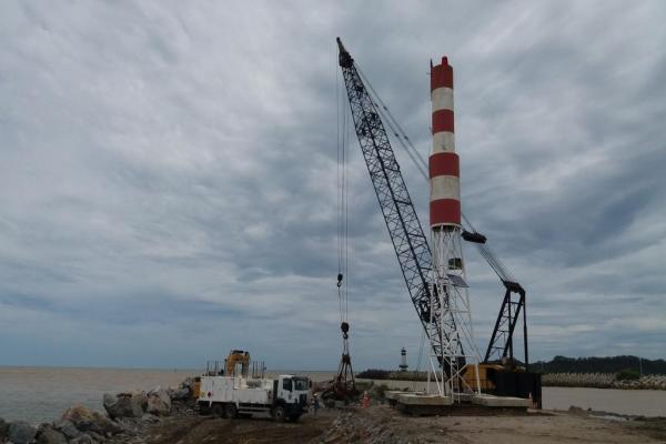 Primeira etapa das Obras da Bacia de Evolução perto de serem concluídas.