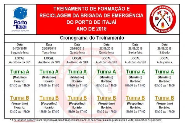 Convite: Treinamento de e Reciclagem da Brigada de Emergência do Porto de Itajaí. Convite: Treinamento de e Reciclagem da Brigada de Emergência do Porto de Itajaí.