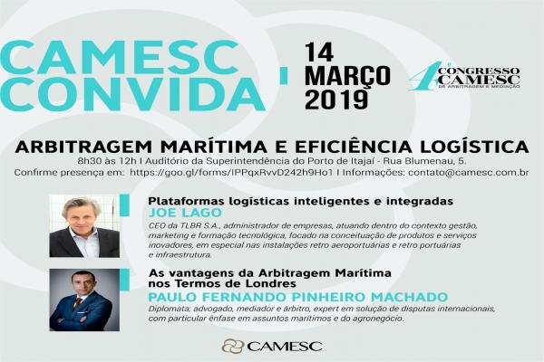 CONVITE: 4º CONGRESSO CAMESC DE ARBITRAGEM E MEDIAÇÃO.