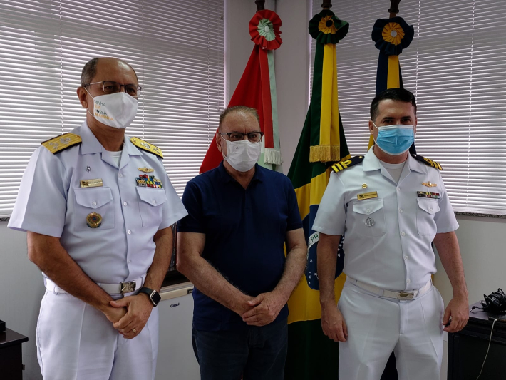 Autoridade Portuária de Itajaí recebe a visita do novo Comandante do 5º Distrito Naval da Marinha do Brasil.
