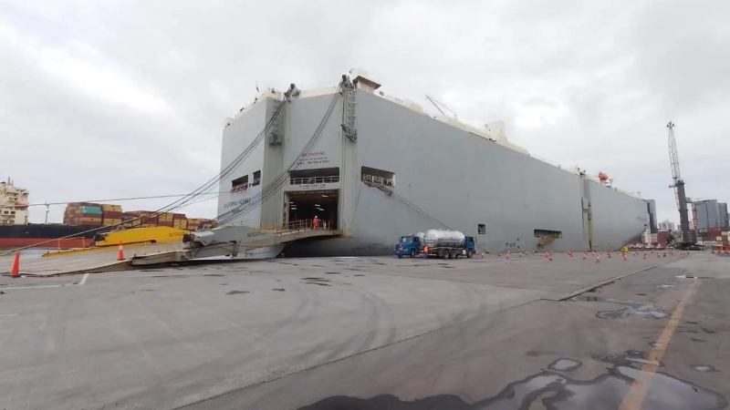 Porto de Itajaí recebe 9ª atracação de navio ROLL ON ROLL OFF Porto de Itajaí recebe 9ª atracação de navio ROLL ON ROLL OFF