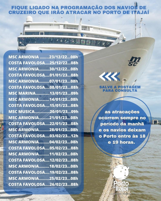 Programações de Navios de Cruzeiros 