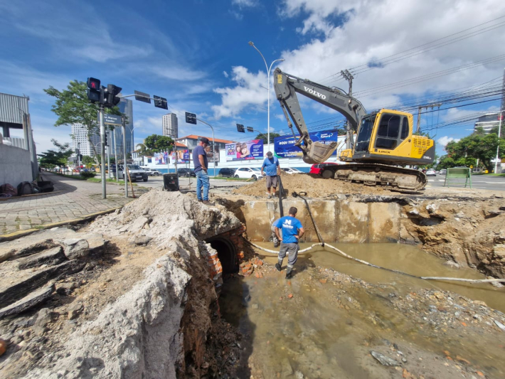 Iniciam as obras de macrodrenagem da Rua do Porto