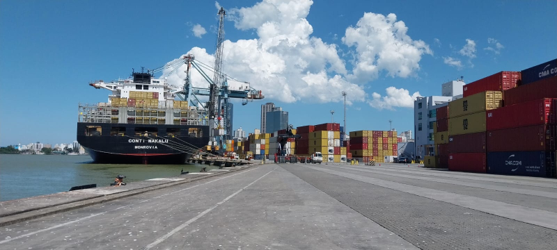 Movimentação no Complexo Portuário de Itajaí e Navegantes registra queda em 2024