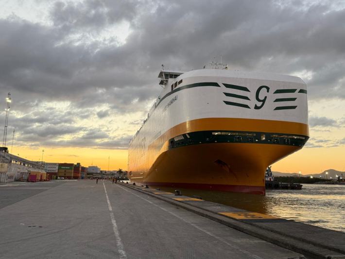 Porto de Itajaí recebe navio Grande Shanghai com 4.585 veículos da BYD