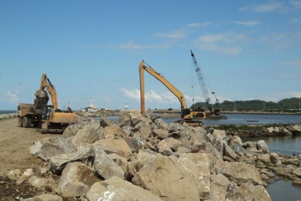 Avançam Obras da Bacia de Evolução.